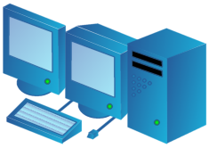 Computer with two monitors
